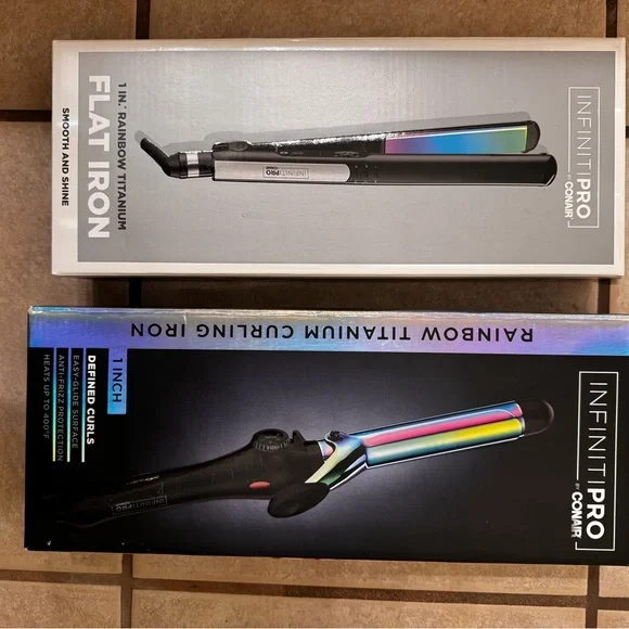 Conair Infiniti Pro Rainbow Titanium Flat Iron and Curling Iron - Picture 3 of 5